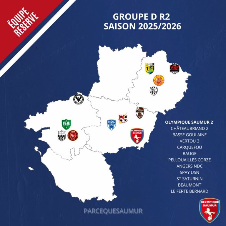 Seniors 2 : Le groupe de Régional 2 pour la saison 2025/2026