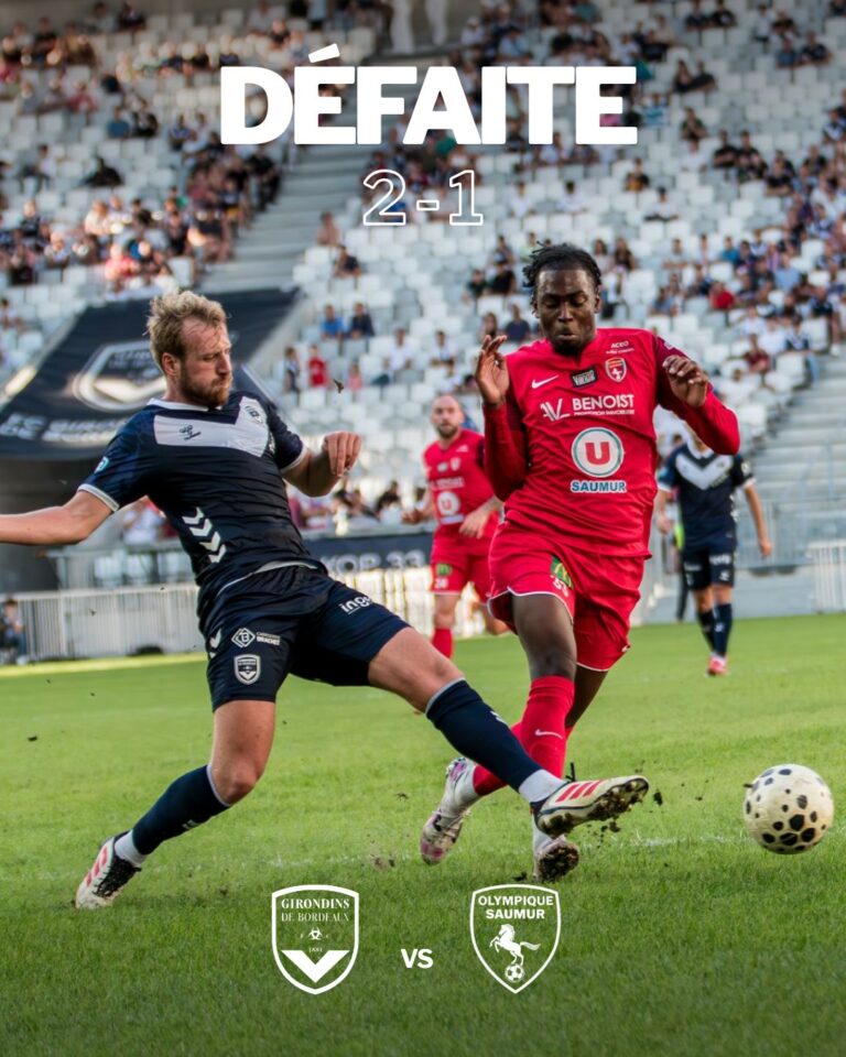 Saumur frôle l’exploit face aux Girondins de Bordeaux (2-1)
