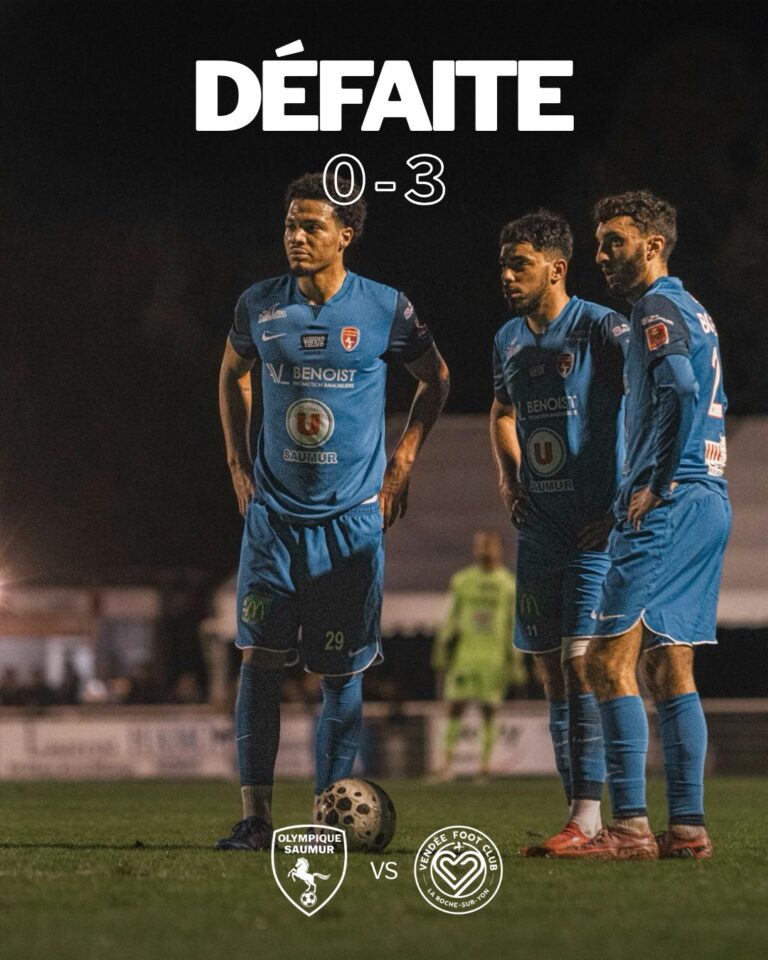 N2 : Nos Olympiens s’inclinent face au leader La Roche-sur-Yon (0-3)
