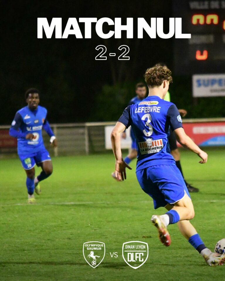 UN NUL FRUSTRANT AUX RIVES DU THOUET : L’Olympique accroché par Dinan-Léhon (2-2)