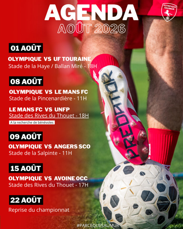 AGENDA AOÛT 2026