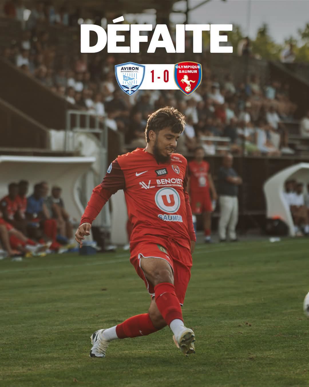 National 1 (J2) : Les Saumurois sonnés sur le gong à Bayonne (1-0)