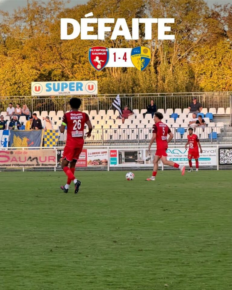 National 1 (J5) : L&rsquo;Olympique craque en seconde période face au Stade Briochin (1-4)